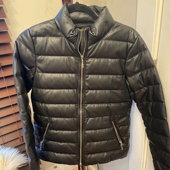J.McLaughlin Sariah Jacket - faux leather puffer jacket XS - Picture 1 of 4